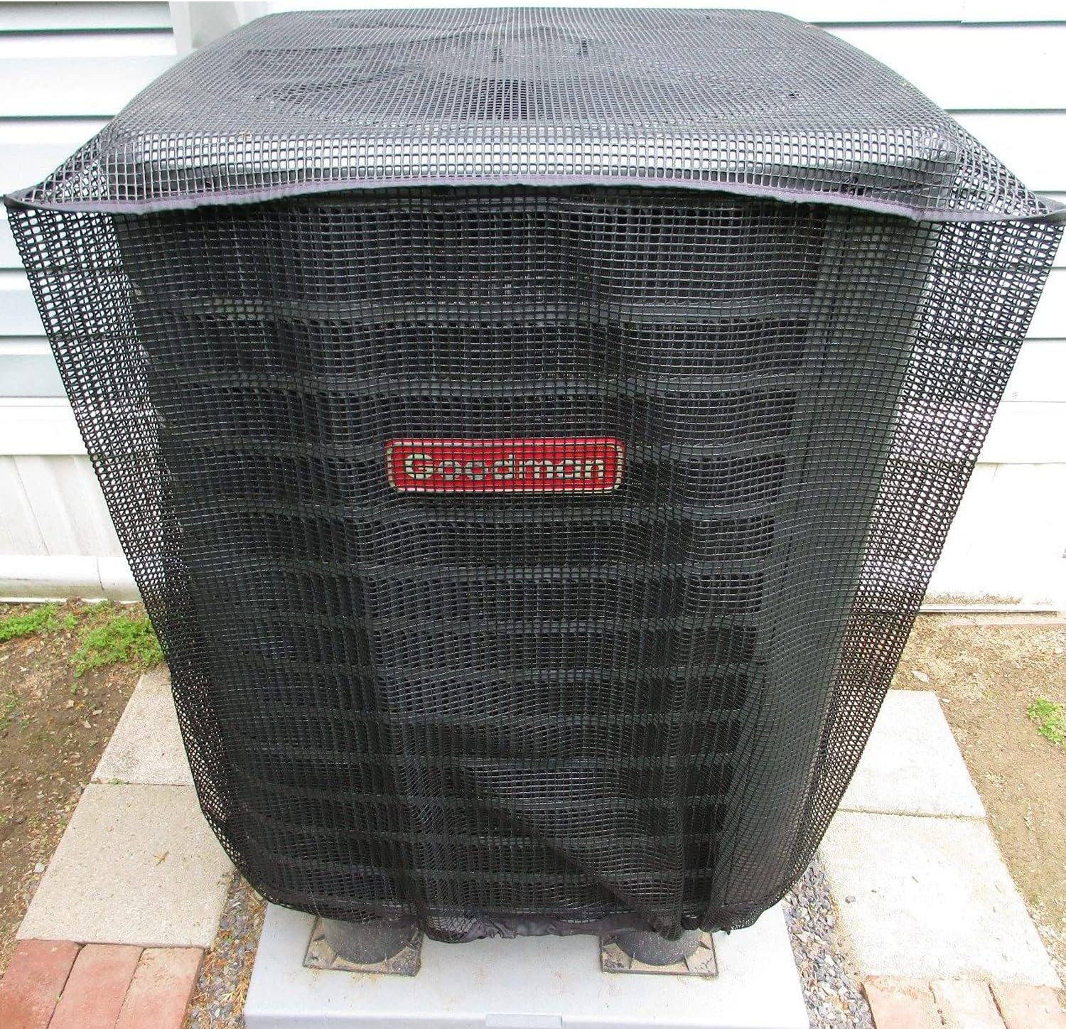 Air Conditioner Cover for Outside Units, Central AC Cover with Full Mesh Breathable, Detachable Oxfo