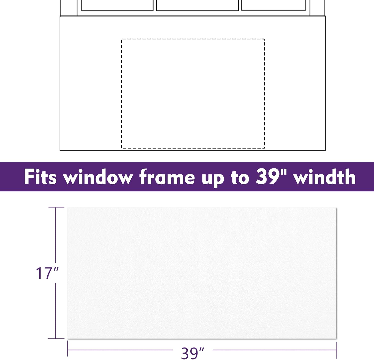 Full Surround Window AC Insulation Foam Side Panels for Air Conditioner Units, 39'' Width Indoor Win