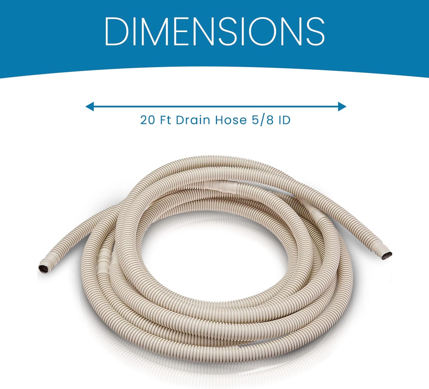 20 Ft Drain Hose Line for Mini Split Air Conditioner Ductless Heat Pump
