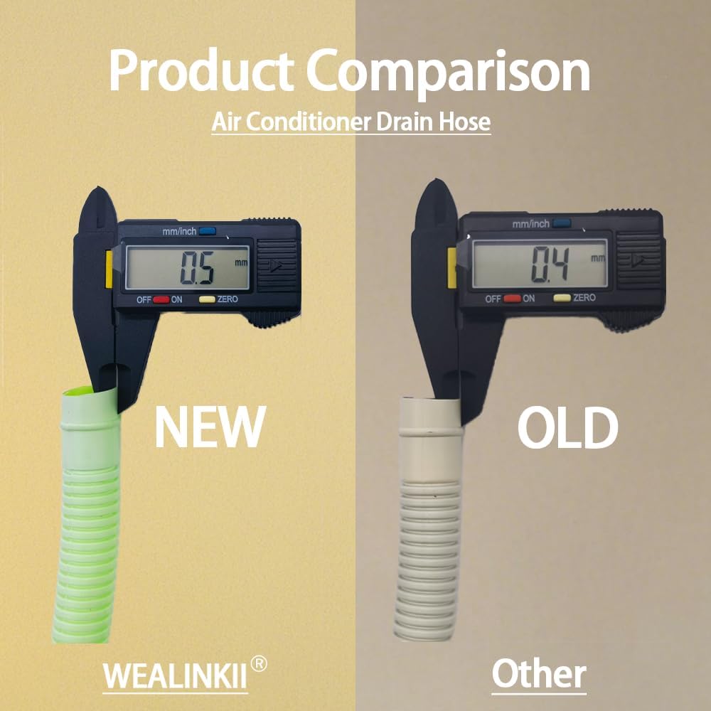 New Version 26ft Mini Split Air Conditioner Drain Hose, 5/8" I.D Universal Mini Split Hose Line